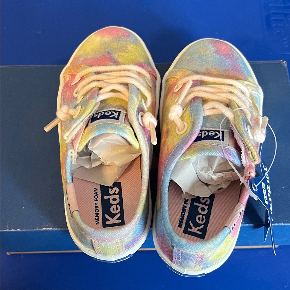 Keds Kids Pastel Tie-Dye Canvas Sneakers - Rainbow